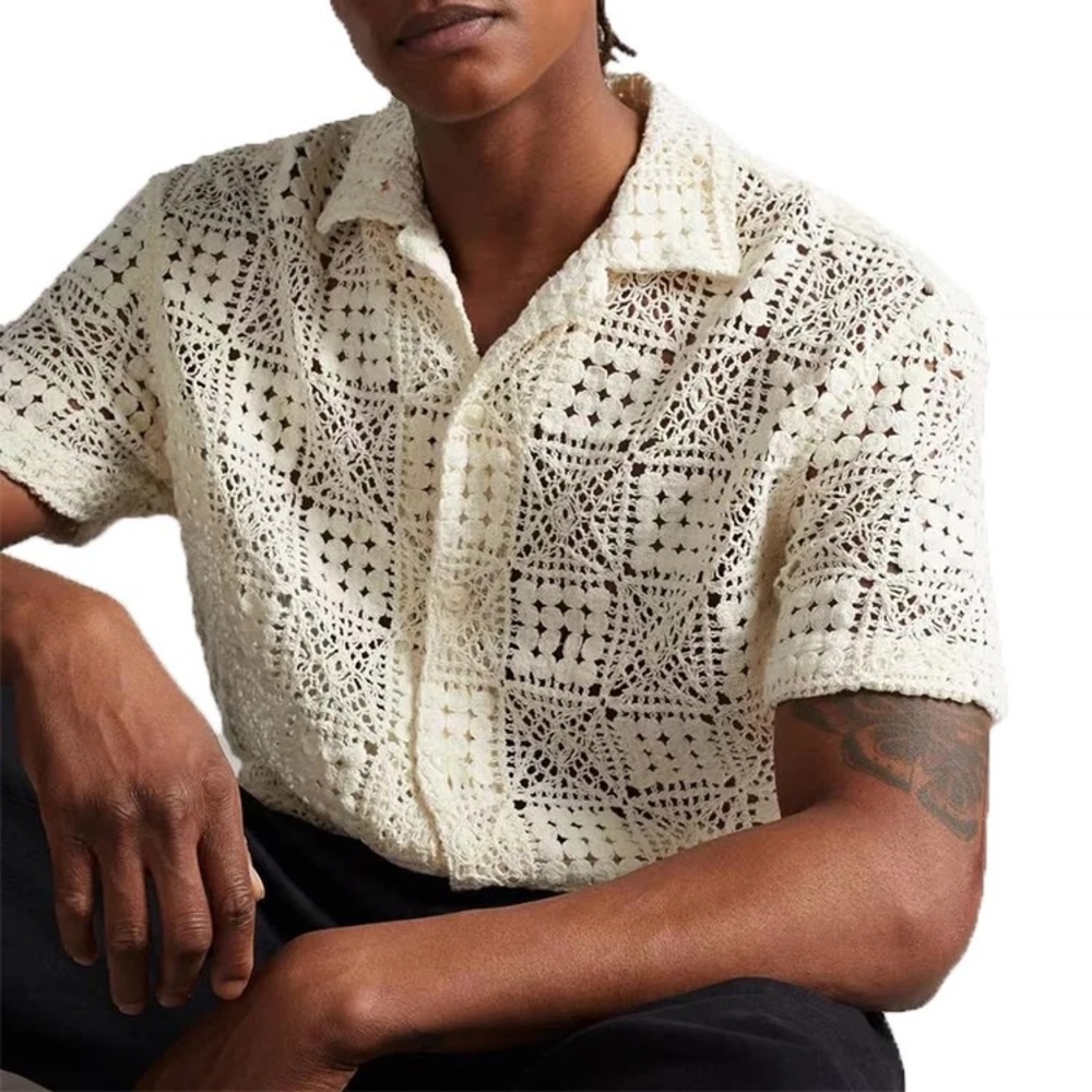 Crochet Casablanca shirt for men